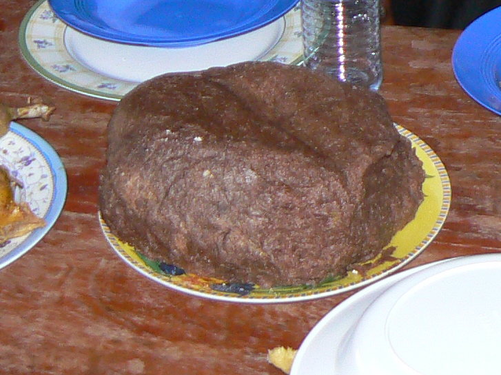 Ugandan Kalo served on a plate