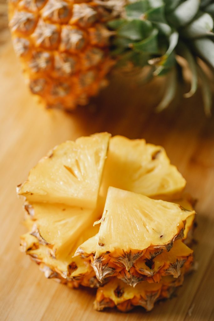 Triangular pieces of a pineapple